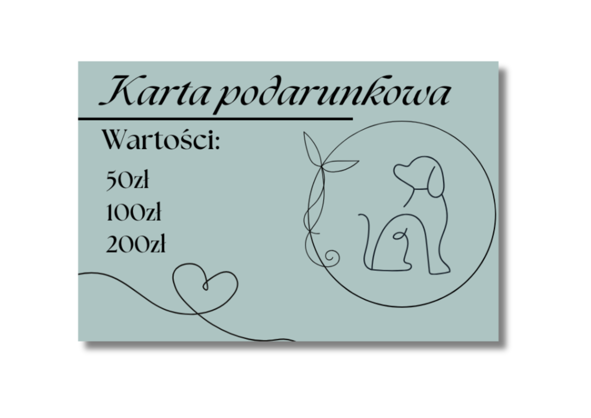 Karta prezentowa BluePaws